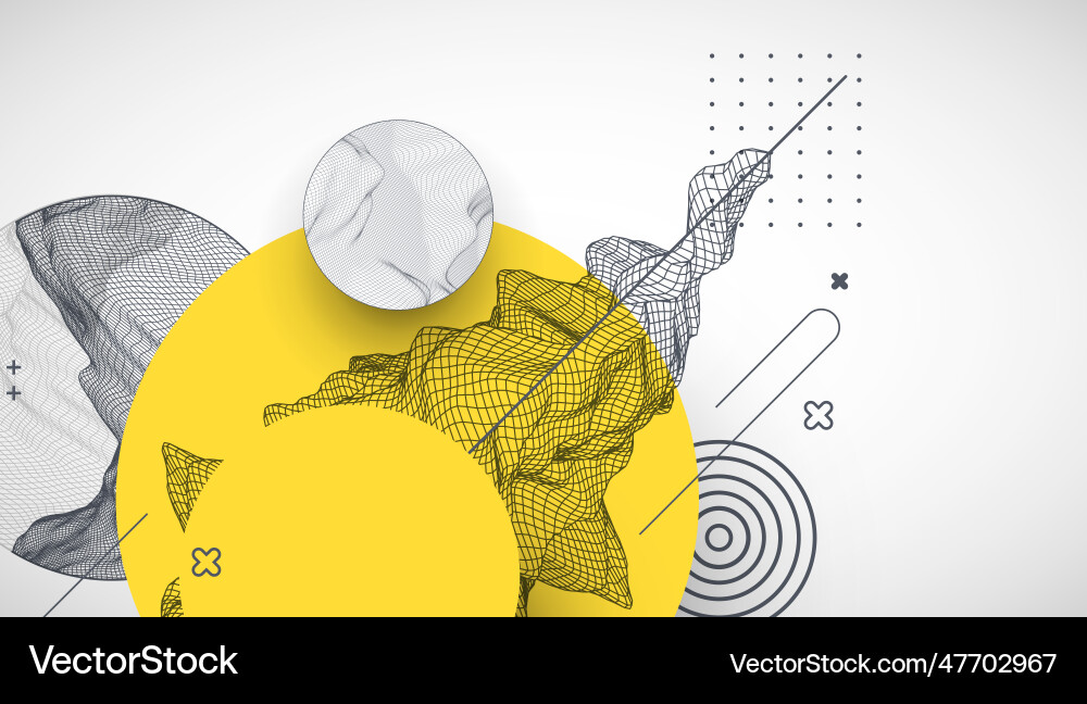 Trendy abstract wireframe background modern Trendy abstract wireframe background modern vector image