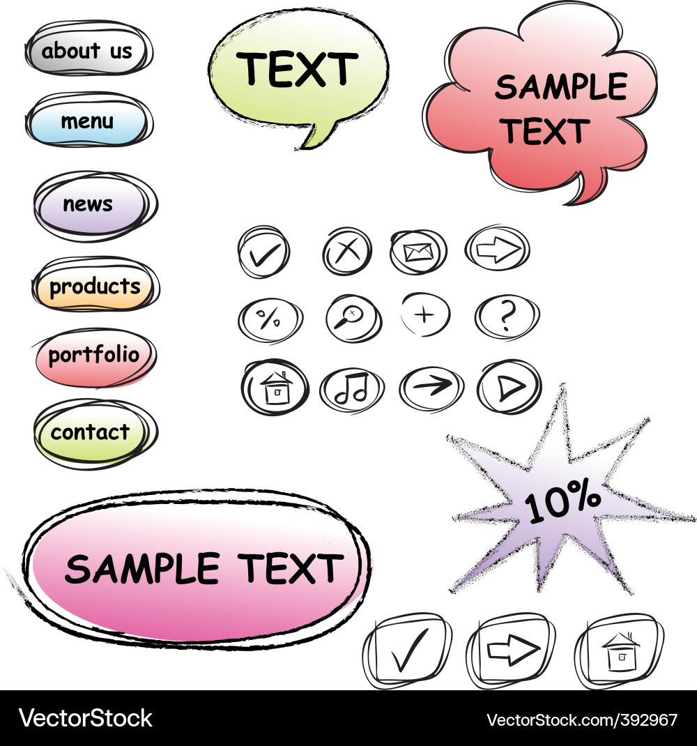 Web design icons vector image