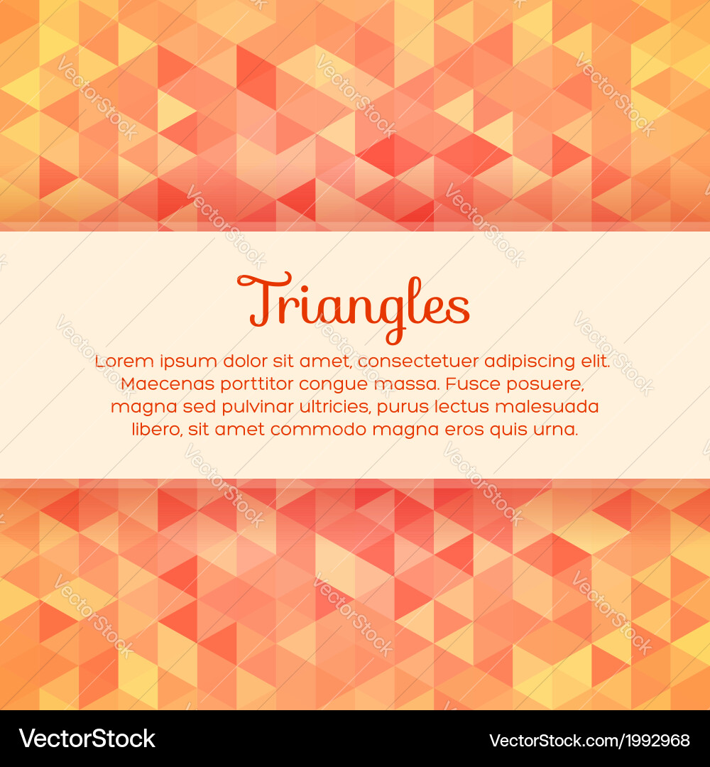 Abstract colorful background with triangles vector image