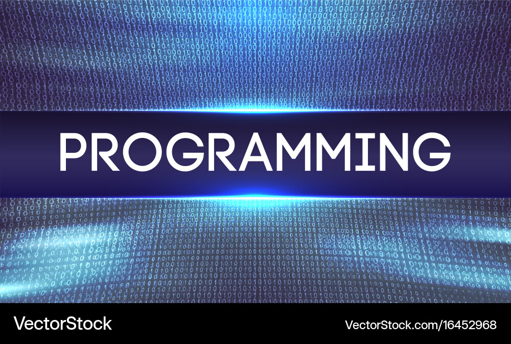 Abstract Programming Code Background vector image