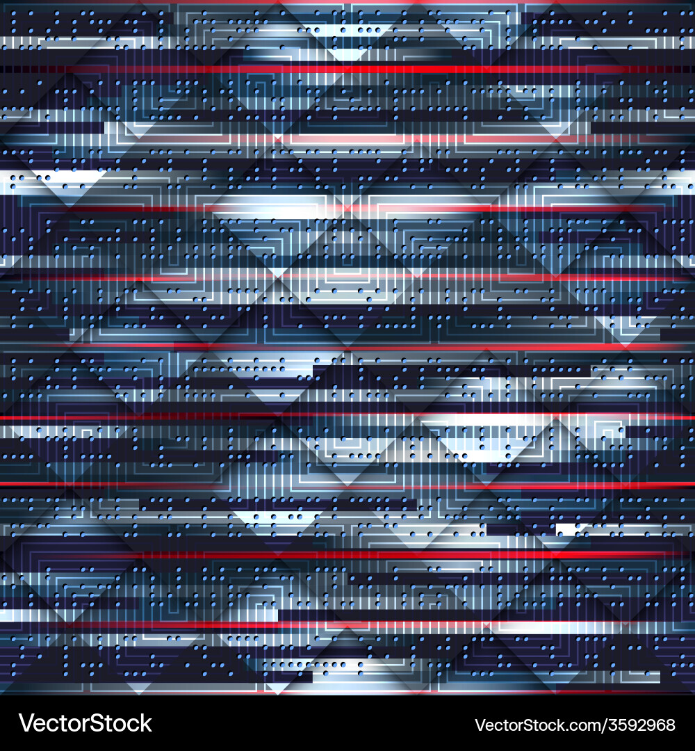 Abstract technology pattern with red lines Vector Image