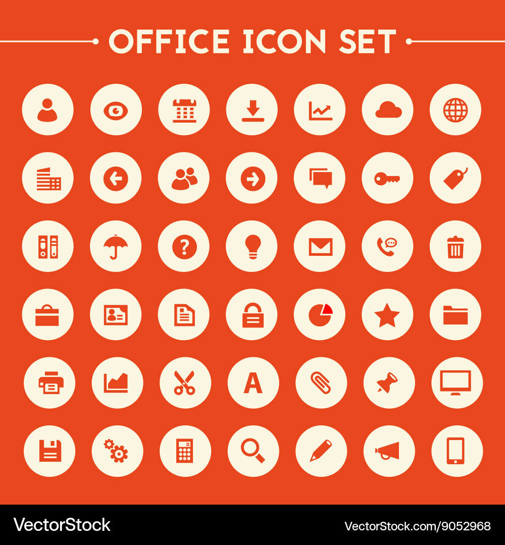 Big ui ux and office icon set vector image