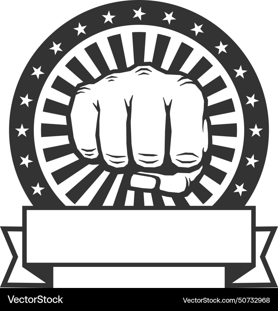 Box Club Logo menschliche Faust Stempel Emblem Box Club Logo menschliche Faust Stempel Emblem vektorbild