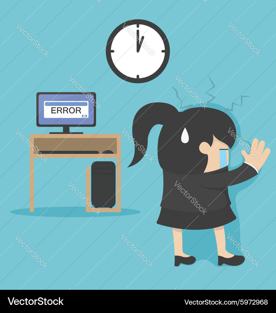 Computer Error Codes - Troubleshooting vector image