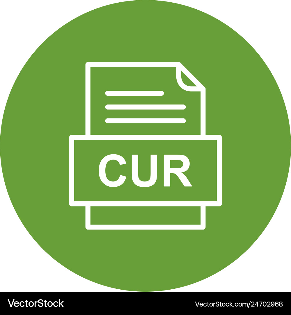 Cur file document icon vector image