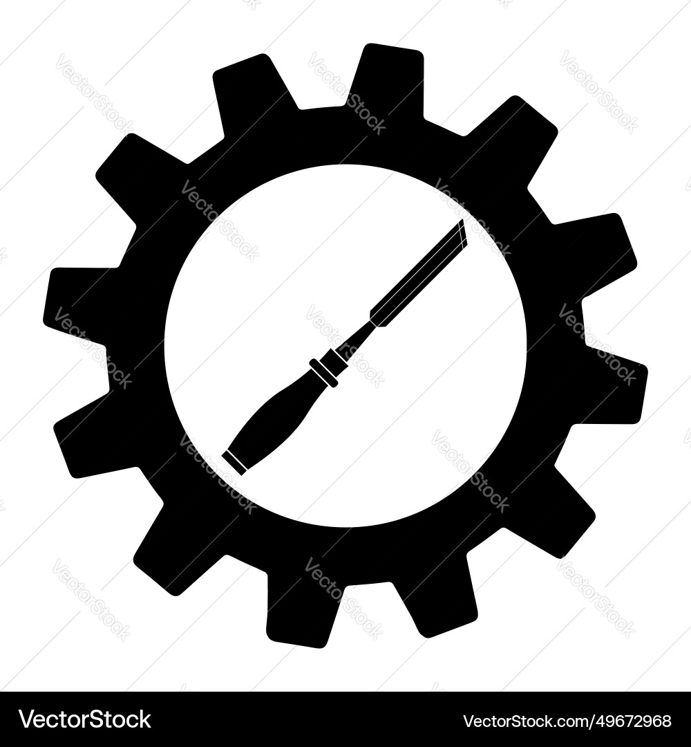 Einfaches Meißel-Symbol im Gang für App oder Web Einfaches Meißel-Symbol im Gang für App oder Web vektorbild