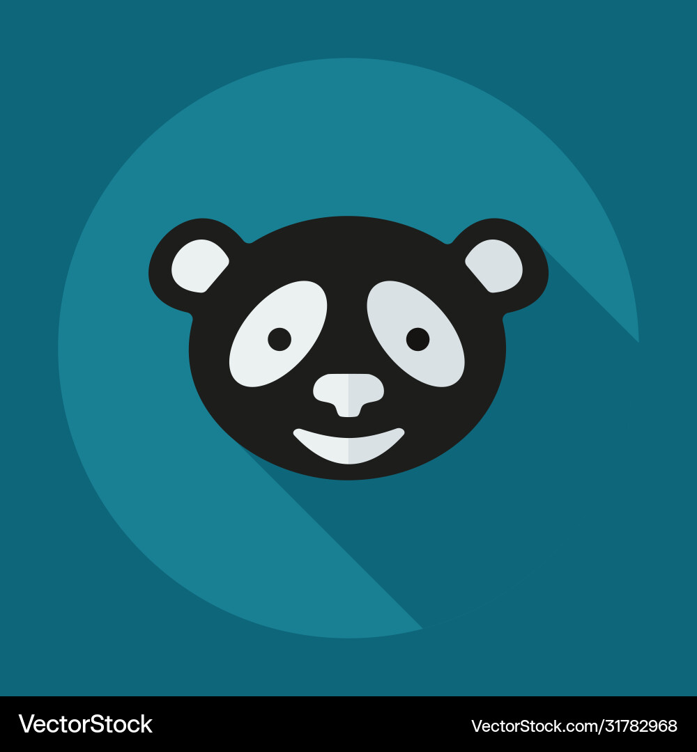 Flat modern design with shadow icons pandas Flat modern design with shadow icons pandas Vector Image