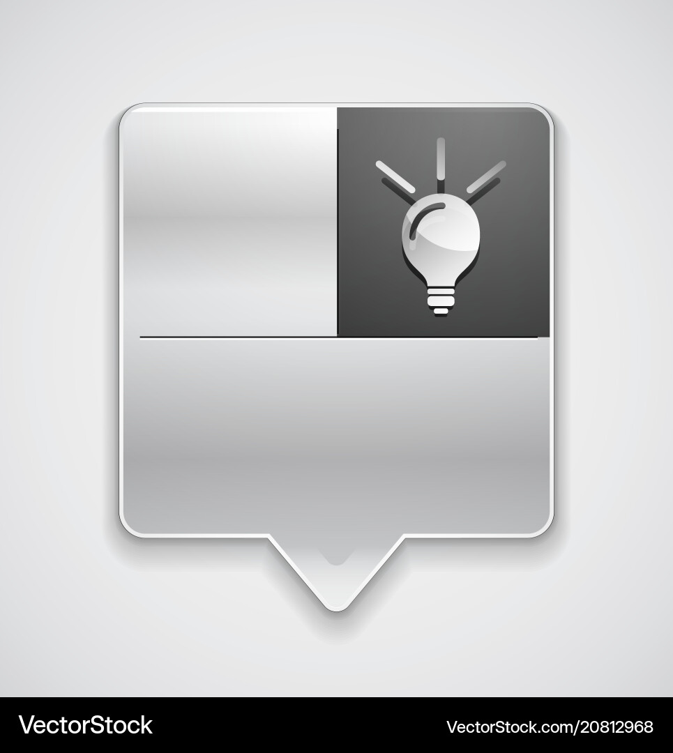 Light bulb new idea concept web button vector image