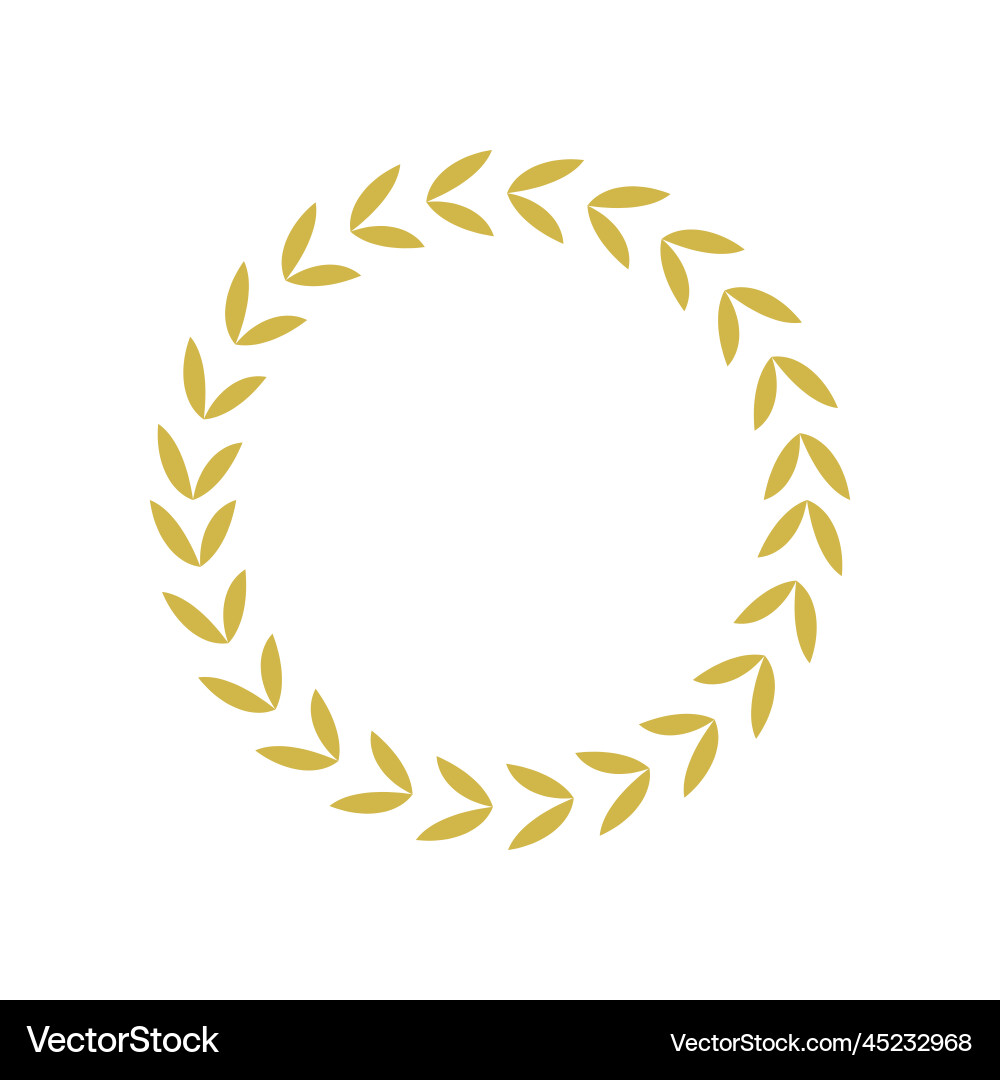 Olive wreath round stamp frame design Olive wreath round stamp frame design vector image