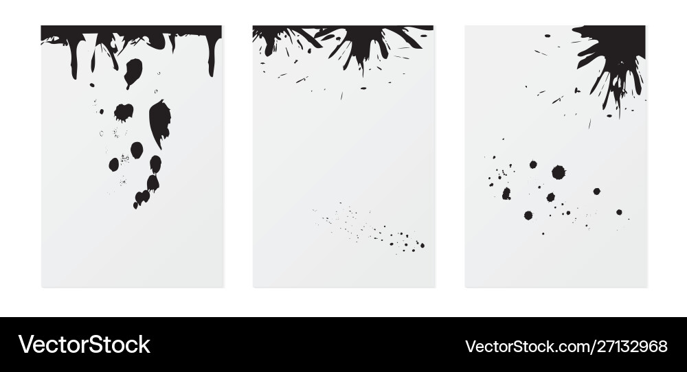 Page with shadow and ink blots design element Page with shadow and ink blots design element vector image
