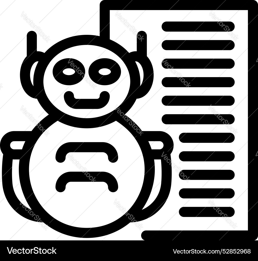 Robot using big data for machine learning Robot using big data for machine learning vector image