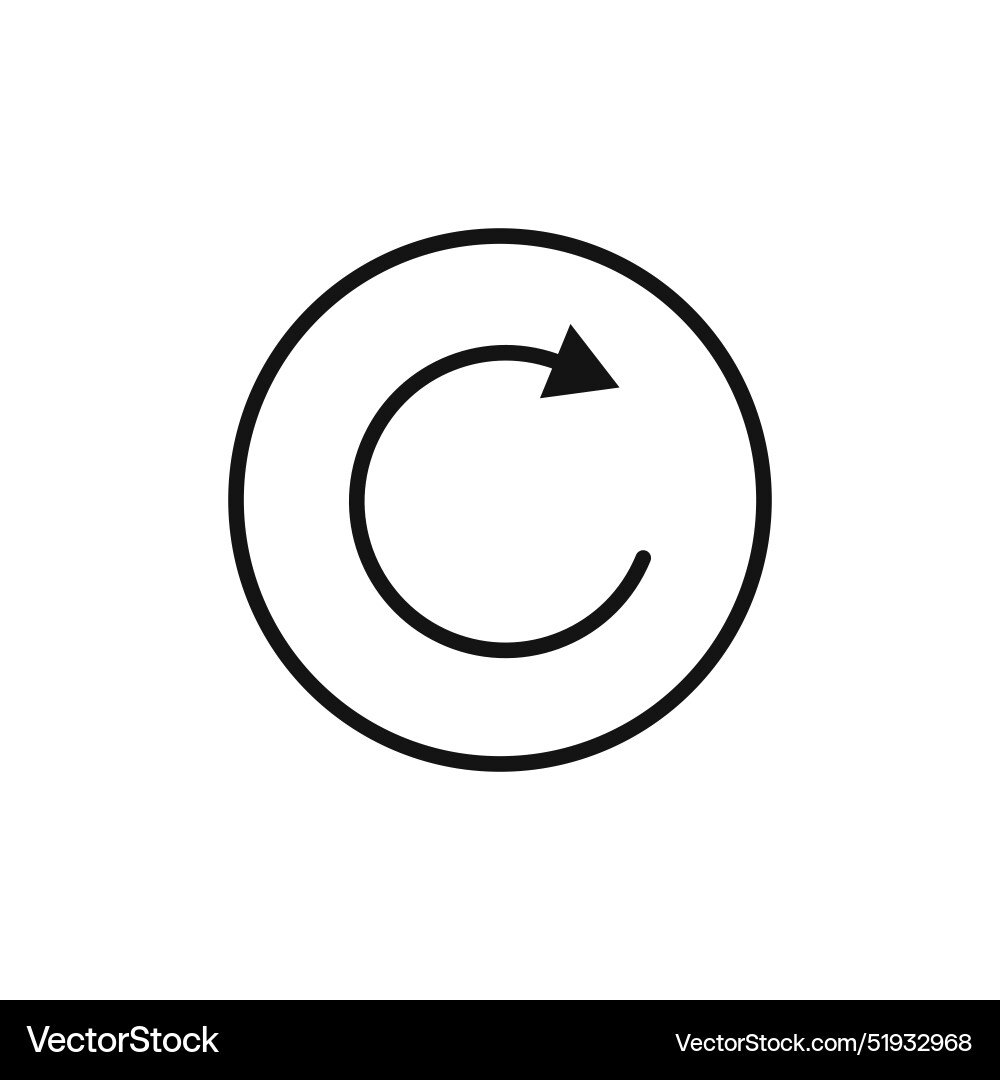 Rotate right arrow icon perfect for image Rotate right arrow icon perfect for image vector image