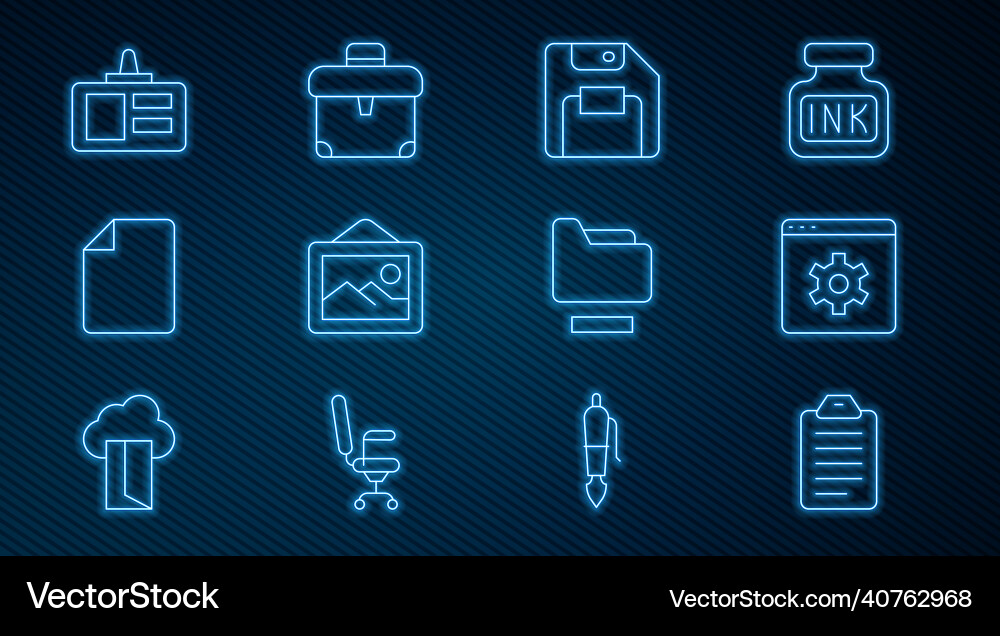 Set line to do list or planning browser setting Set line to do list or planning browser setting vector image