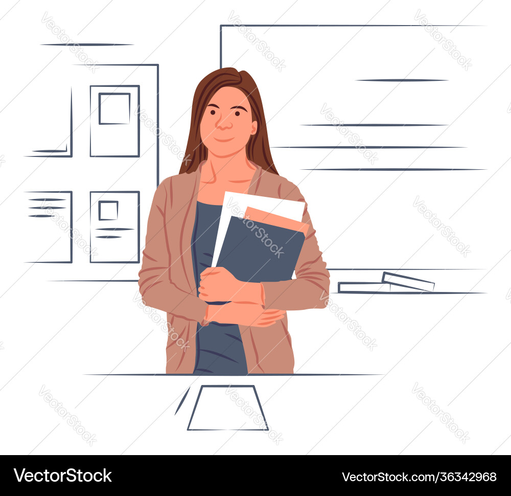 Teacher in shadow sharp lines style Vector Image