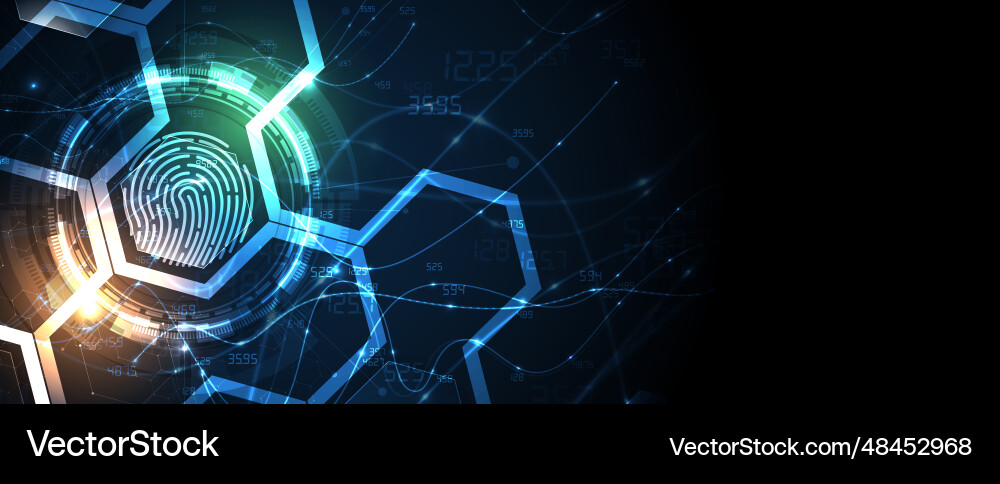 Technology banner design with hexagons abstract Technology banner design with hexagons abstract vector image