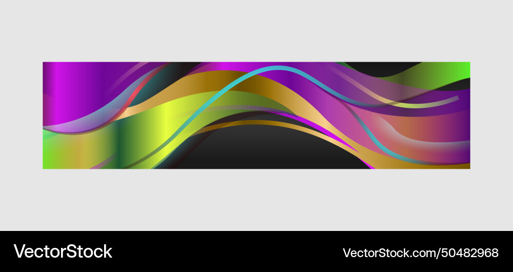 Vibrant gradient dynamic abstract horizontal vector image