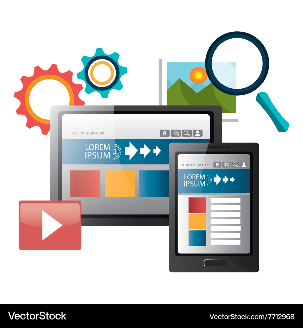 Web development design Vector Image
