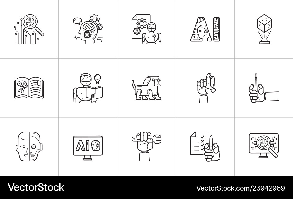 Artificial intelligence symbol for web design Artificial intelligence symbol for web design vector image