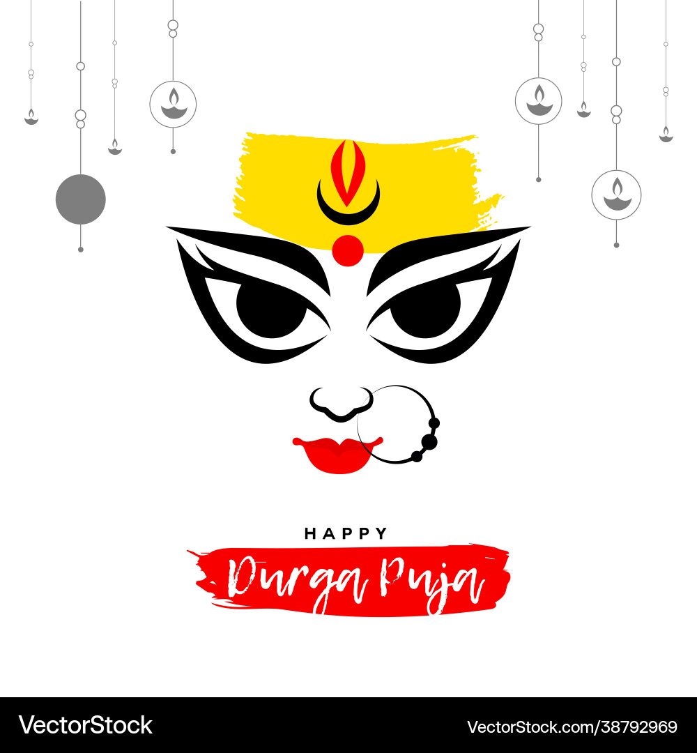 Banner design happy durga puja Banner design happy durga puja vector image