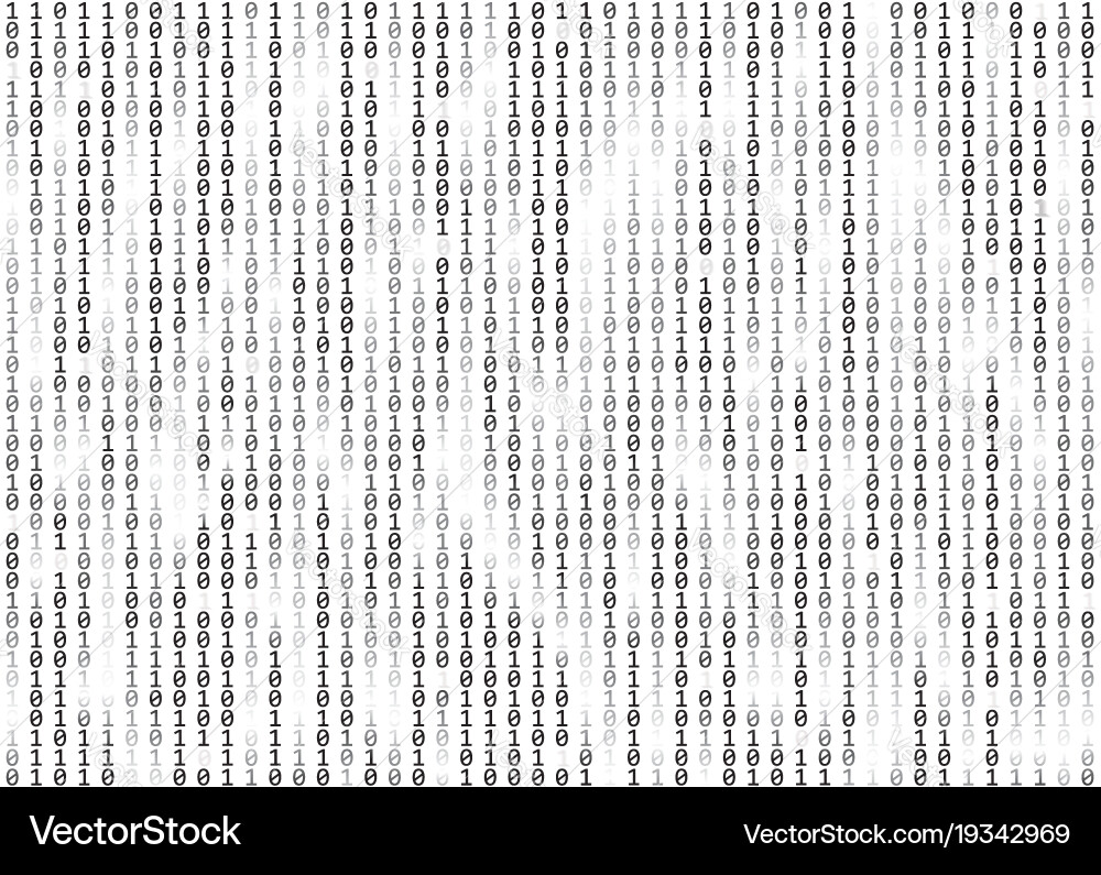 Binary code background data technology decryption vector image