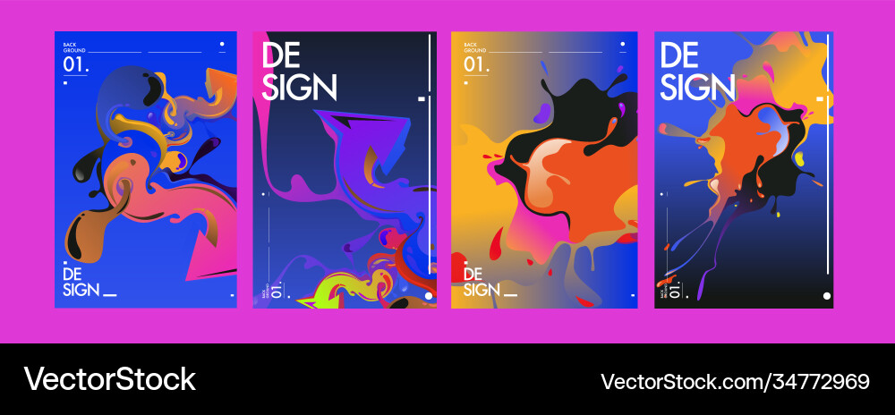 Colorful abstract fluid gradient pattern Vector Image