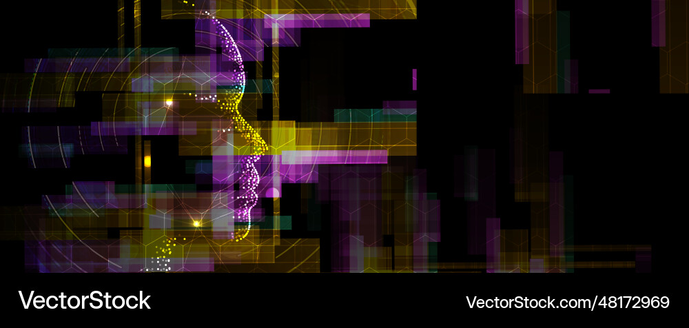 Conceptual technology of artificial intelligence Vector Image