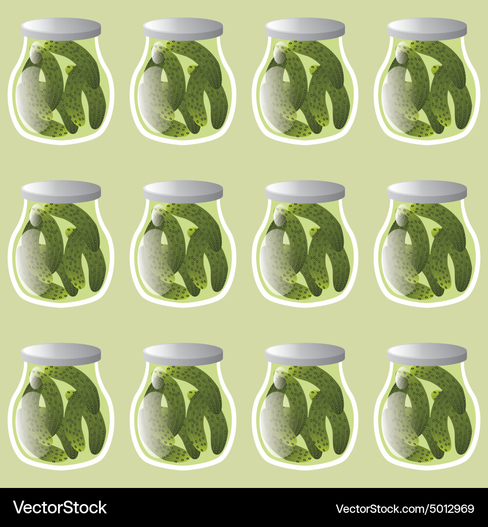 Cucumber pattern vector image