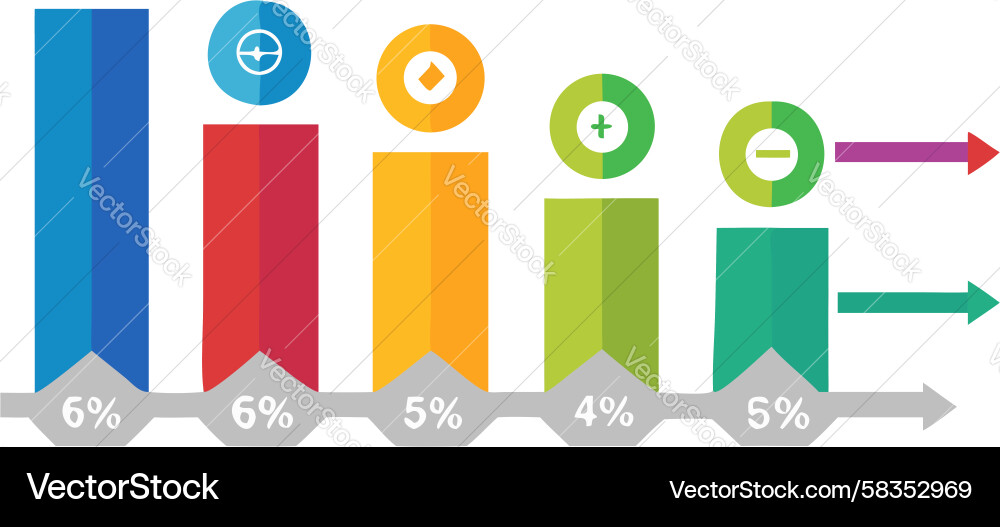 Dynamic Bar Chart for Data Analysis Vector Image