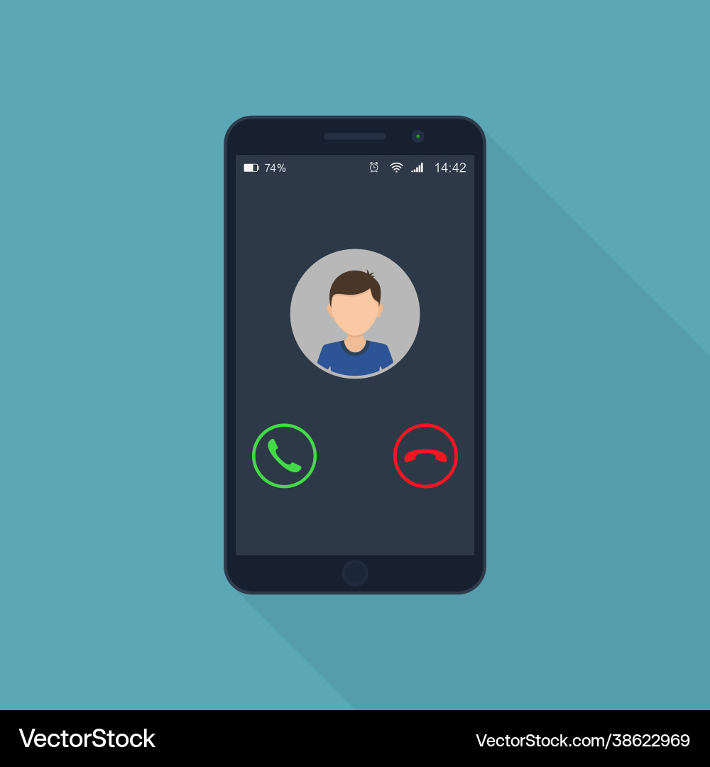 Incoming phone call screen user interface isolated Incoming phone call screen user interface isolated vector image