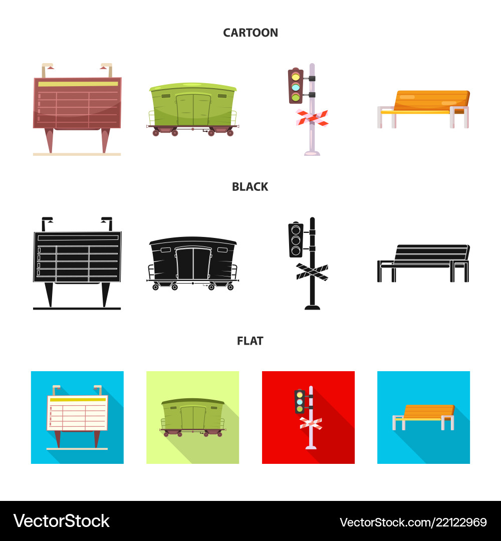 Isolated object of train and station icon Isolated object of train and station icon vector image