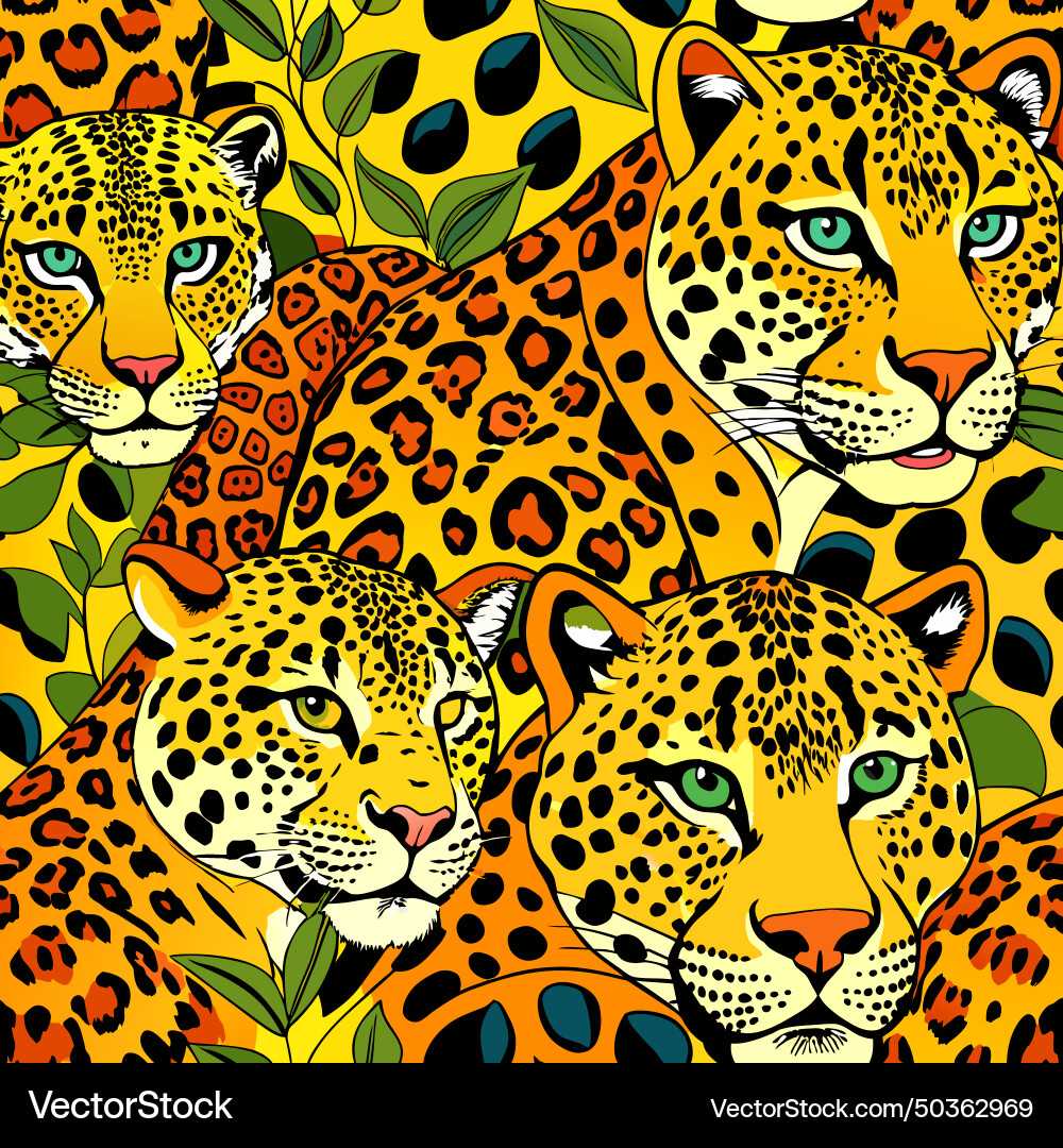 Leopard pattern design for fabric print paper Vector Image