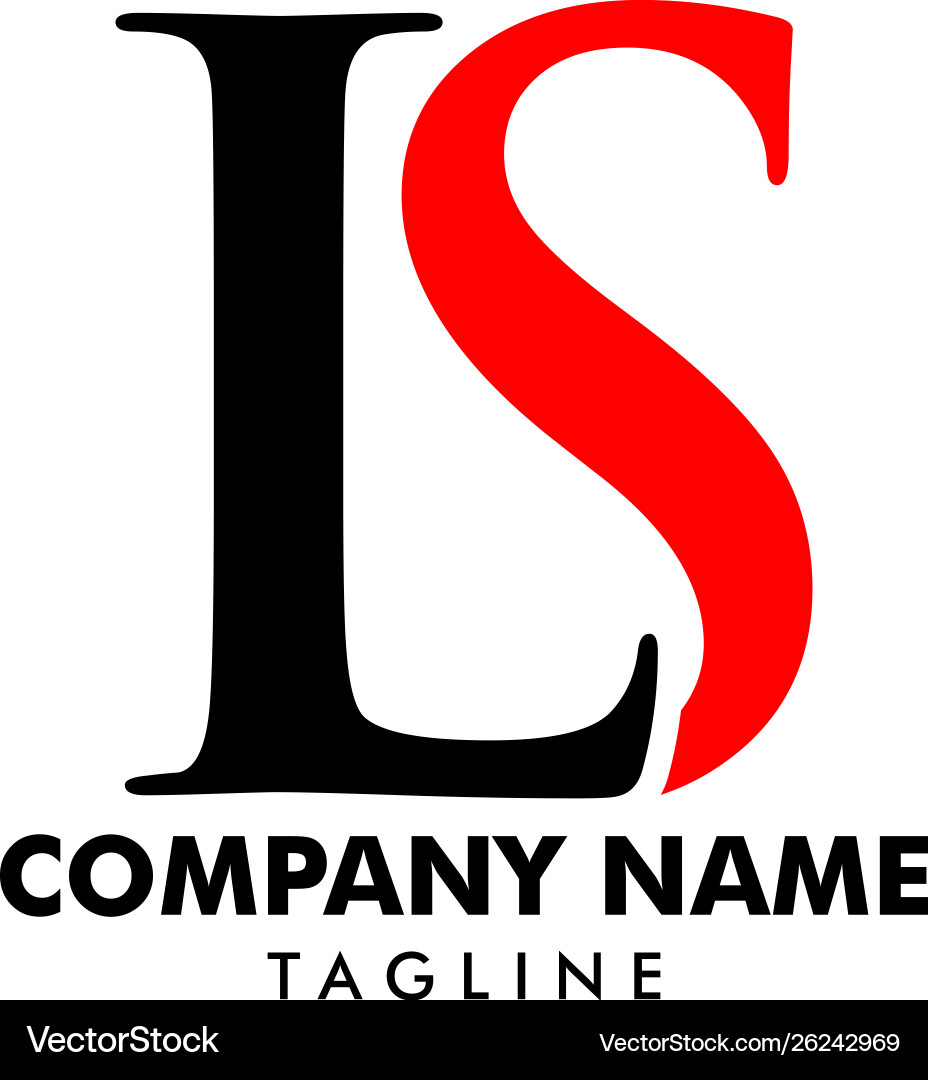 LS Monogram Logo Template - Elegant Initials Vector Image
