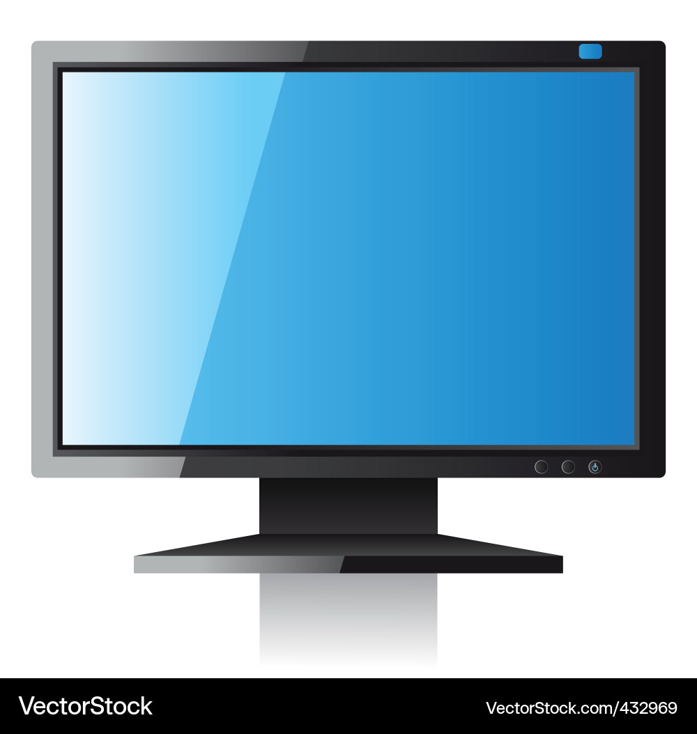 Modern TV Monitor Display Vector Image