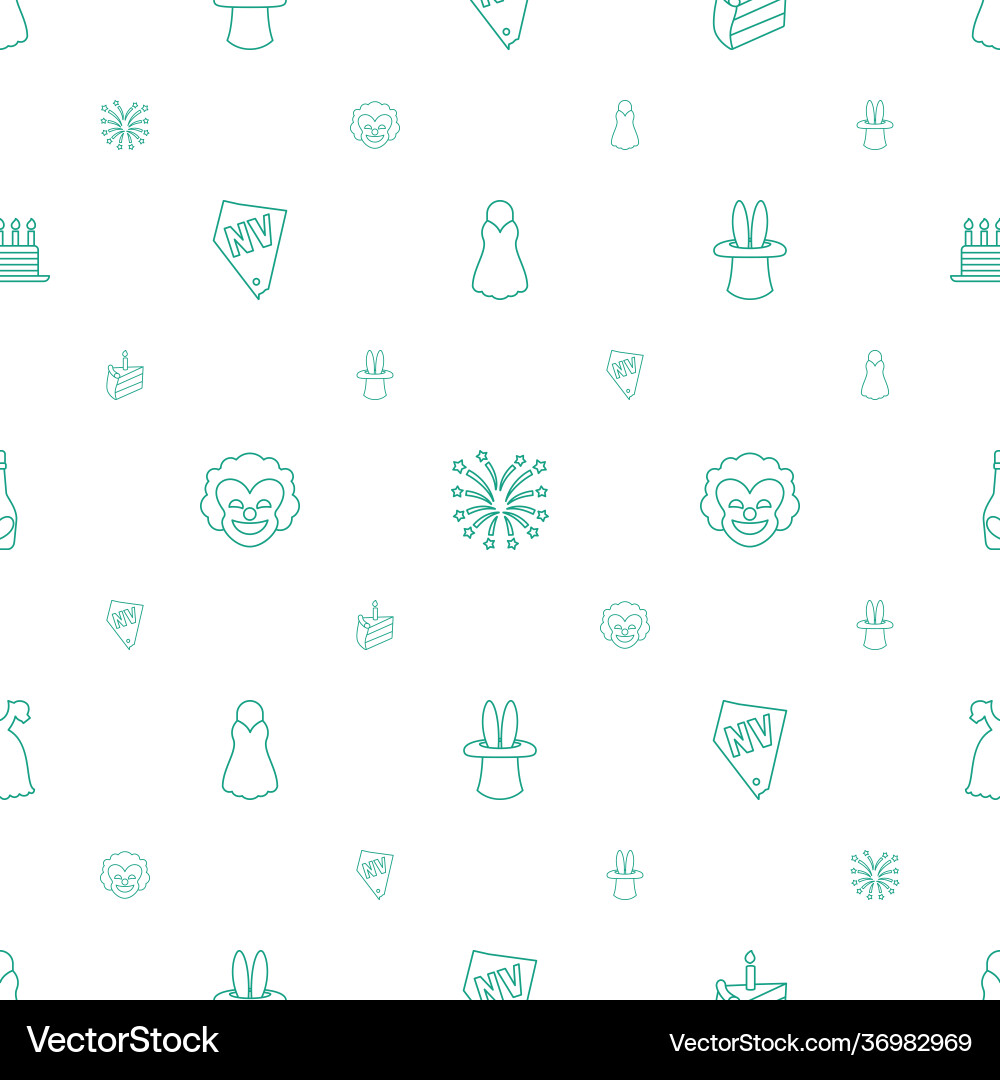 Party icons pattern seamless white background Vector Image