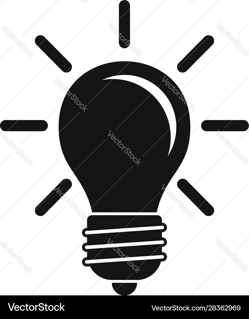 Physics bulb idea icon simple style Vector Image