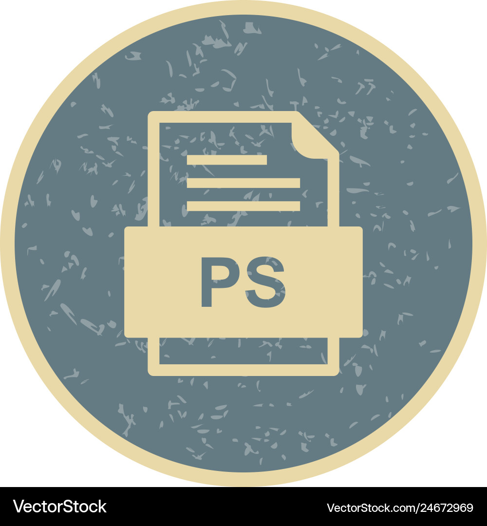 Ps file document icon vector image