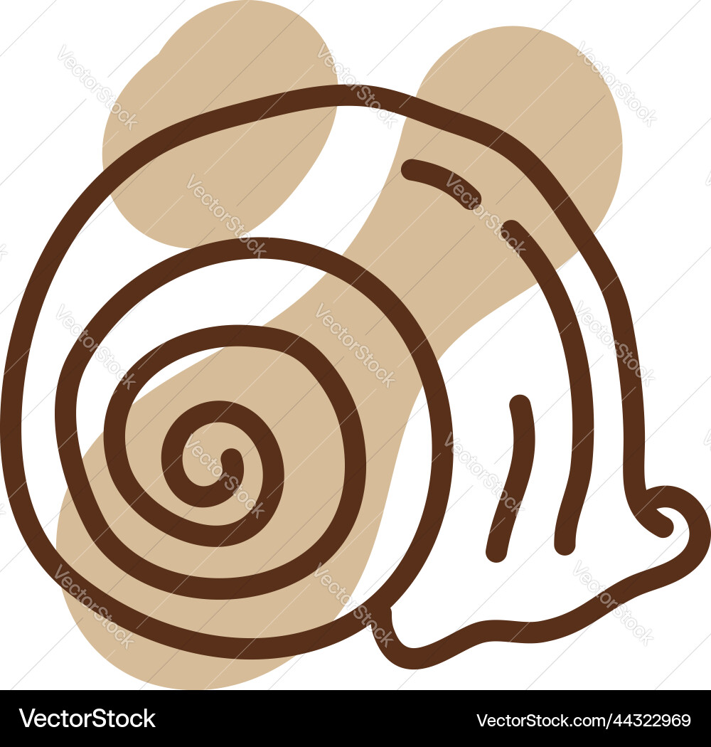 Sea snail in shell on a white background vector image