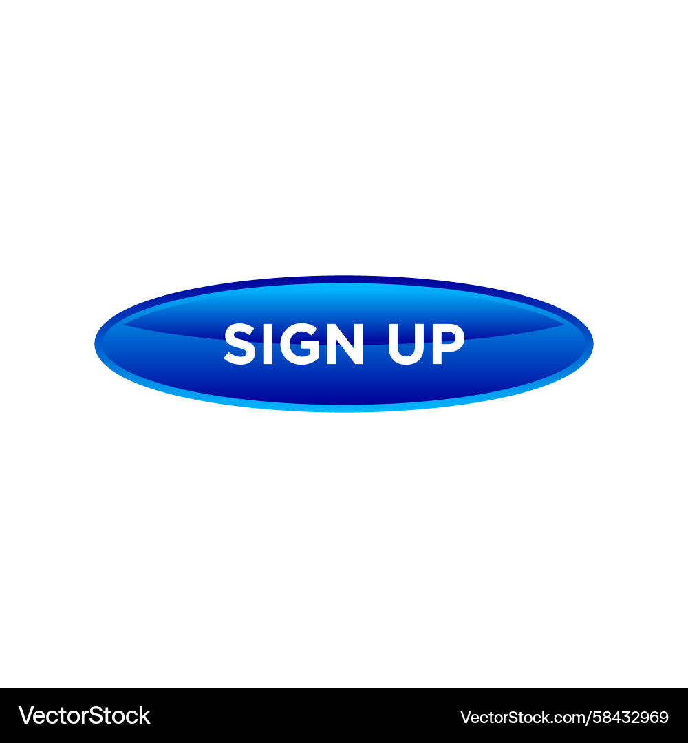 Signup Button Website Template Vector Image