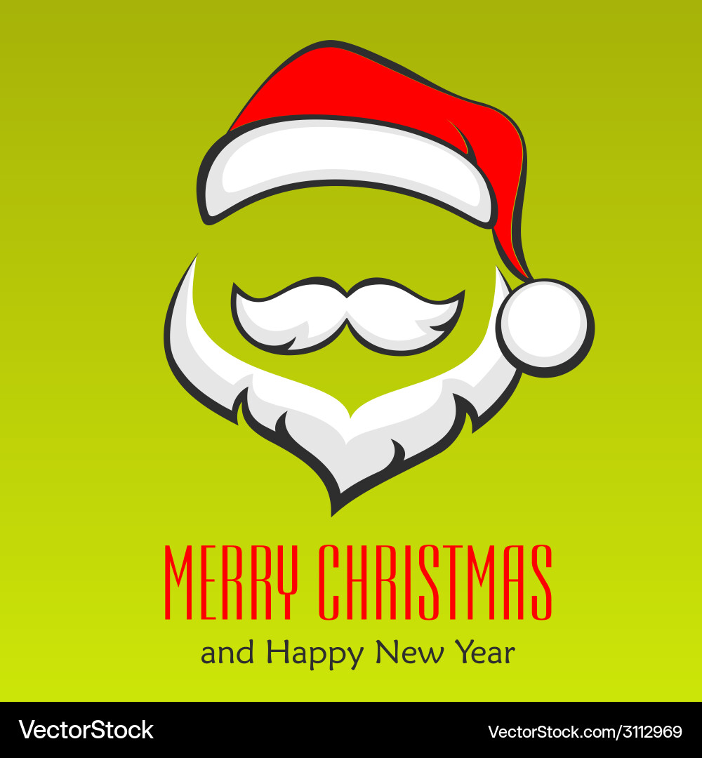 Smiling Santa Face Vector Image