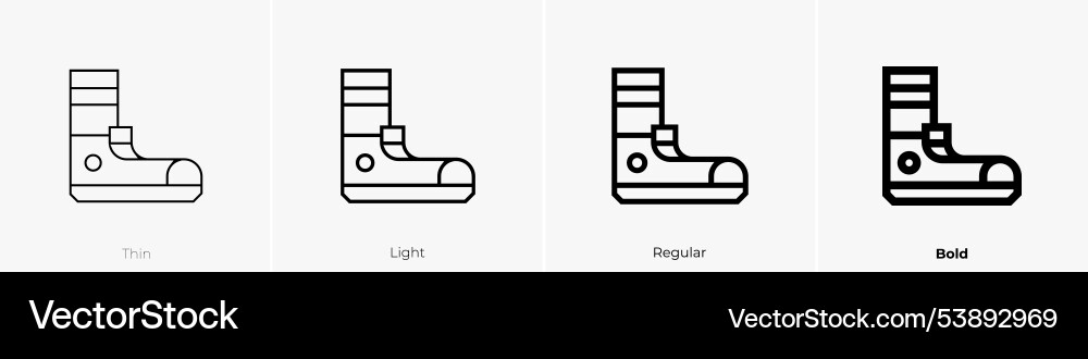 Sport shoes icon thin light regular and bold Sport shoes icon thin light regular and bold vector image