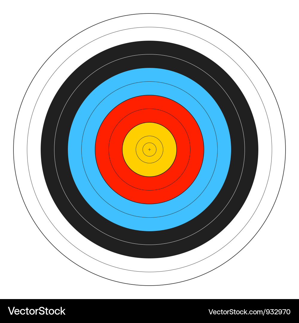 Archery target Royalty Free Vector Image - VectorStock