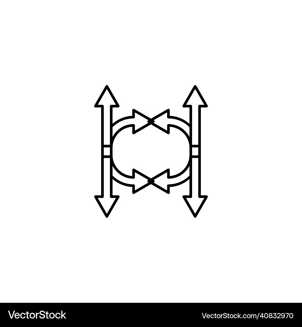Arrows style text frame icon simple stylecompany Arrows style text frame icon simple stylecompany vector image