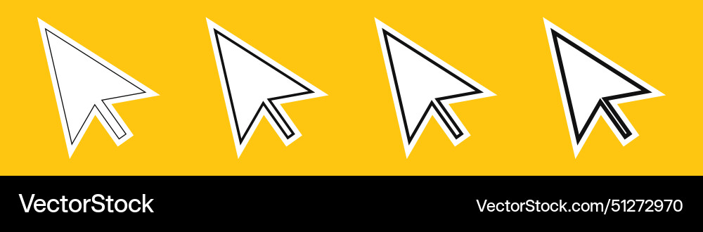 Click cursor icon computer mouse pointer arrow vector image