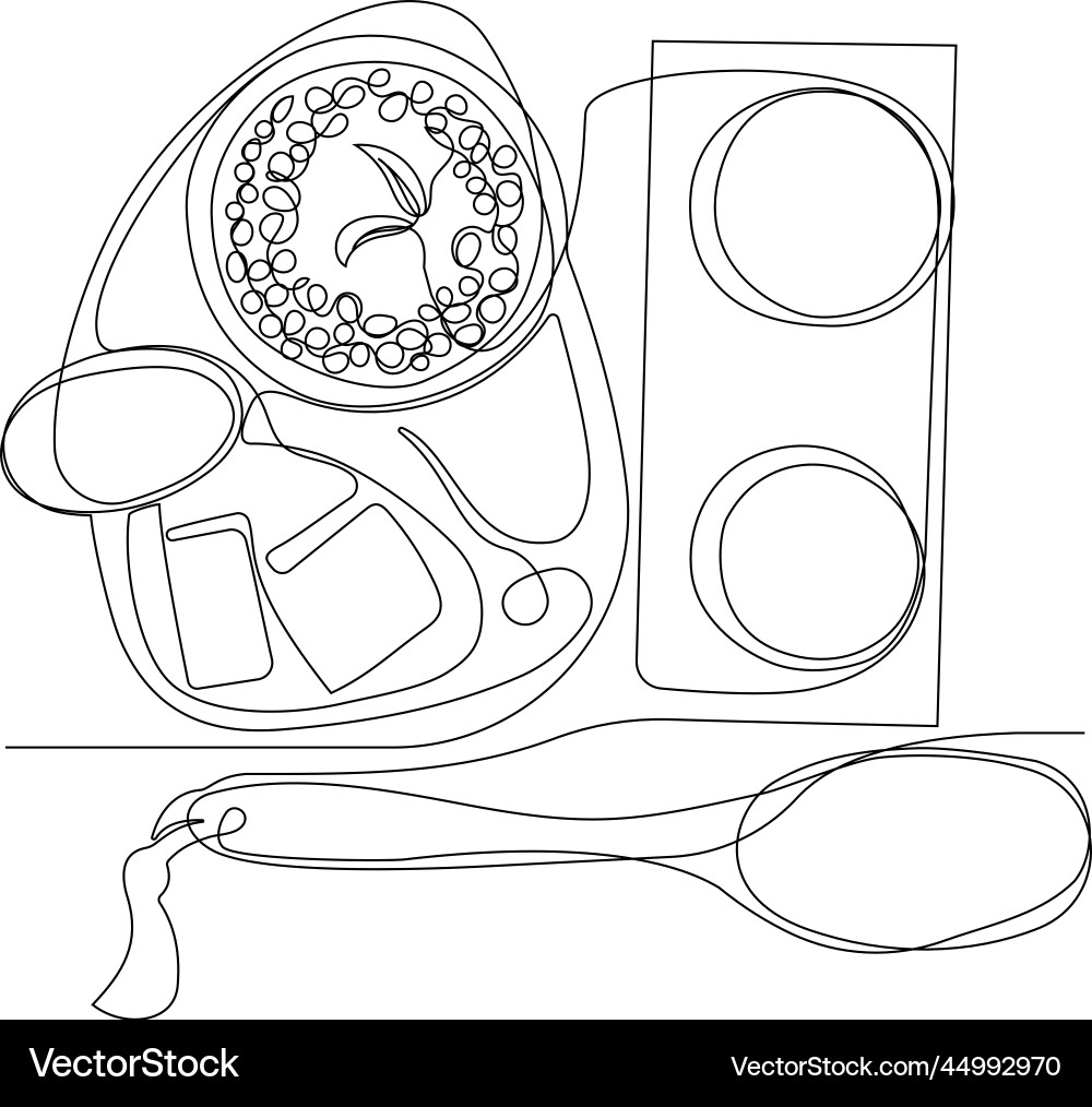 Continuous drawing of one line top view Continuous drawing of one line top view Vector Image
