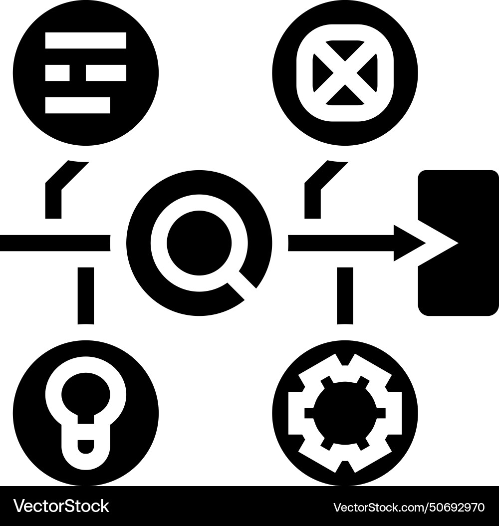 Design sprint ux ui glyph icon Design sprint ux ui glyph icon vector image