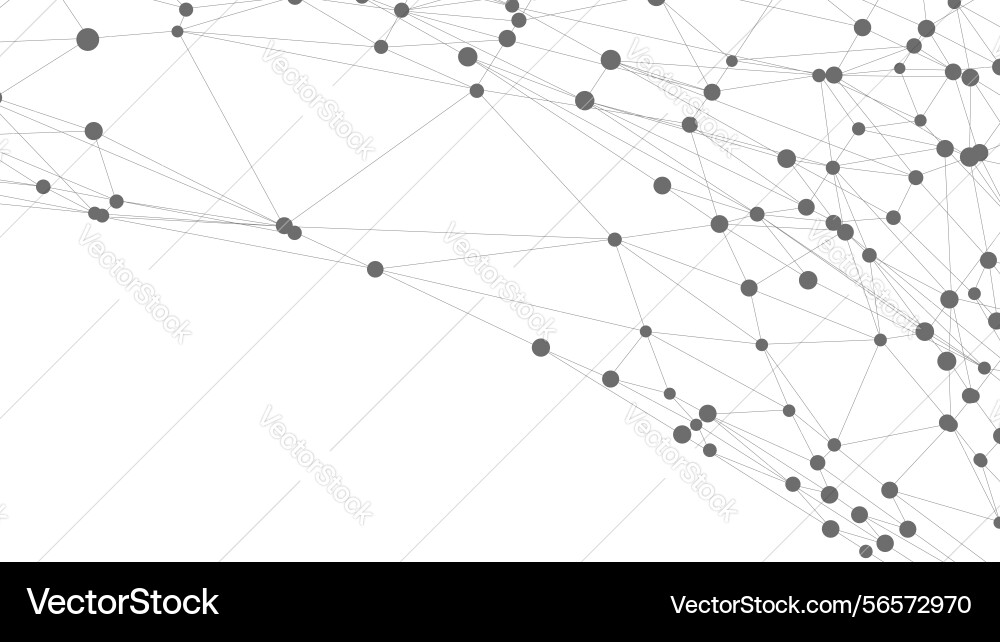Dots connected by lines abstract wave minimalist Dots connected by lines abstract wave minimalist vector image