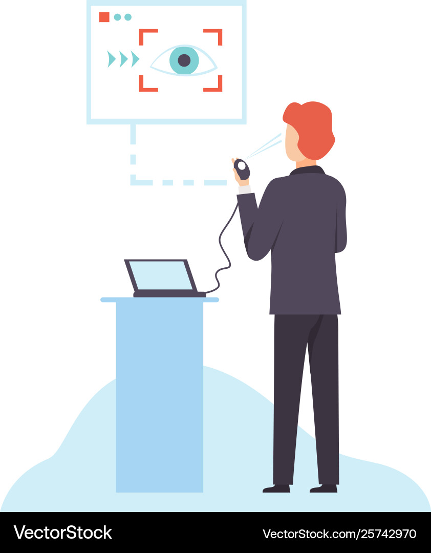 Eye retina scan virtual verification identity Eye retina scan virtual verification identity Vector Image