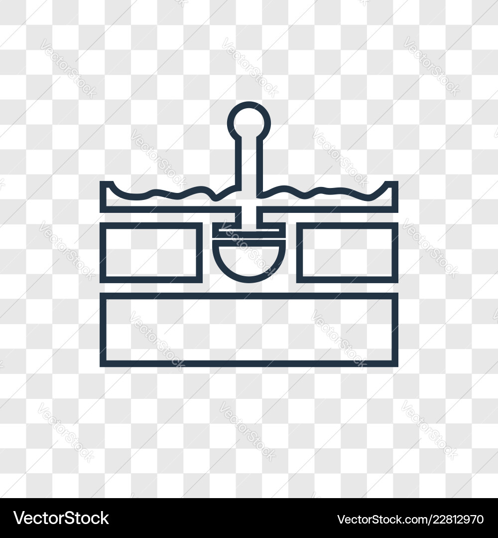 Fossil concept linear icon isolated Fossil concept linear icon isolated vector image