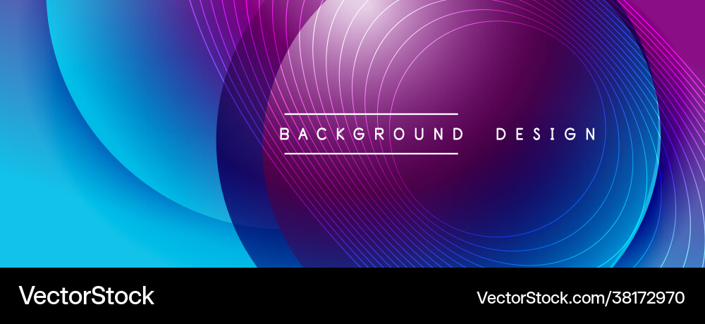 Gradient circles with shadows techno vector image