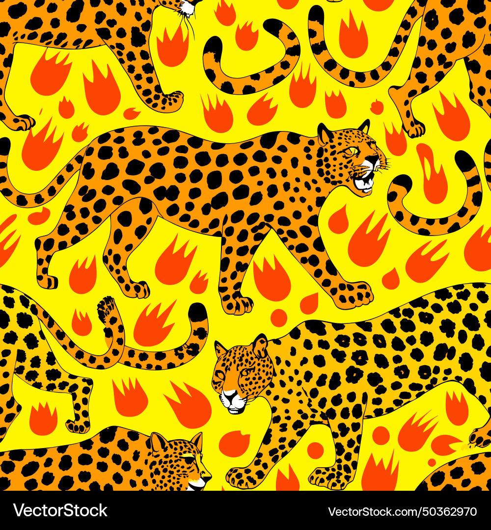 Leopard pattern design for fabric print paper Vector Image